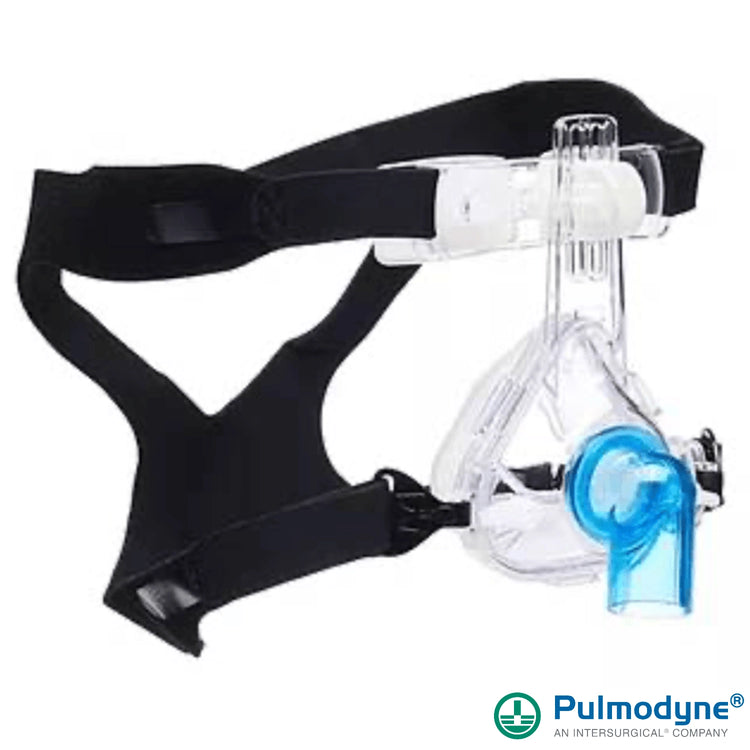 BiTrac® NIV Nasal Mask Fixed with Standard Elbow 22mm Female, Silicone Forehead Pad and Head Strap, Adult XL, 10/bx 