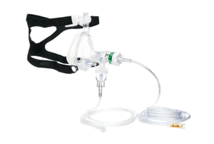 GO-PAP with Adult Medium Mask, 5/7.5/10cm H2O PEEP, Standard Headgear, Integrated NebPort, Nebulizer Included and Neb-Connect, 10/cs - Pacific Biomedical