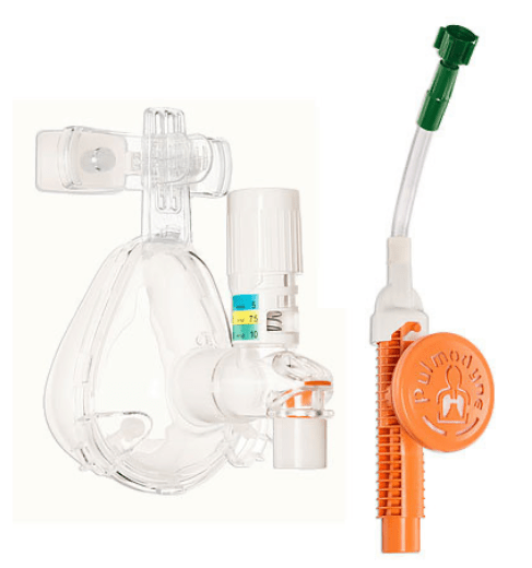 O2-MAX® Fixed System with Adult Medium BiTrac ED Mask, 3-SET(5/7.5/10 cmH₂O) Valve, Expandable Tubing, Filter, 10/bx - Pacific Biomedical