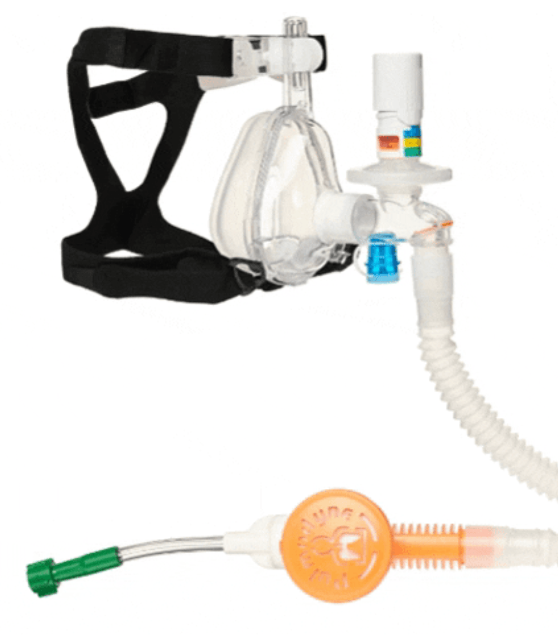 O2-MAX® Fixed System with Adult Medium BiTrac ED Mask, 3-SET(5/7.5/10 cmH₂O) Valve, Expandable Tubing, Filter, Nebulizer included, Ohmeda Quik-Connect - Pacific Biomedical