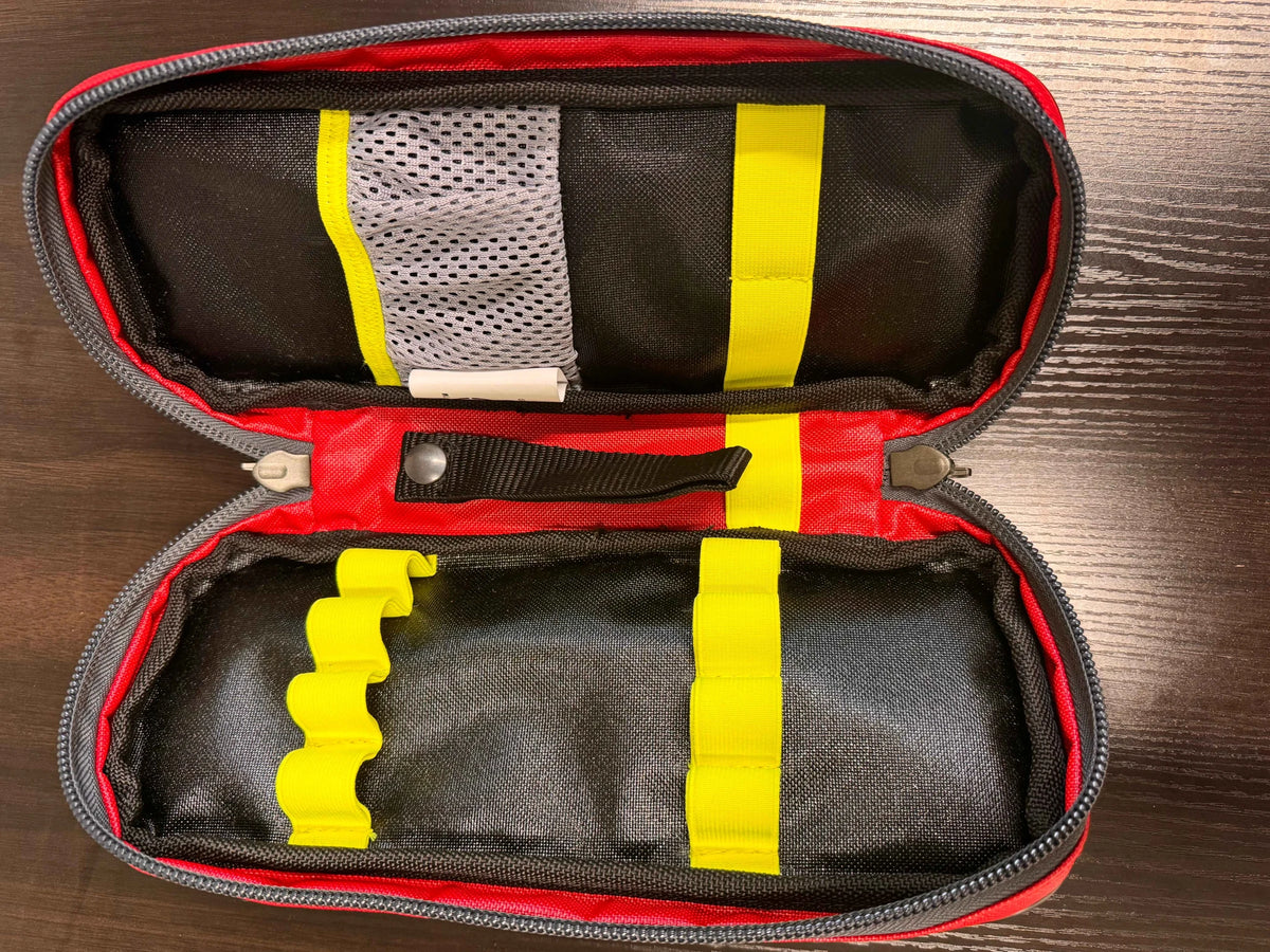 ENTRY-2 pouch opened with elastic retention loops
