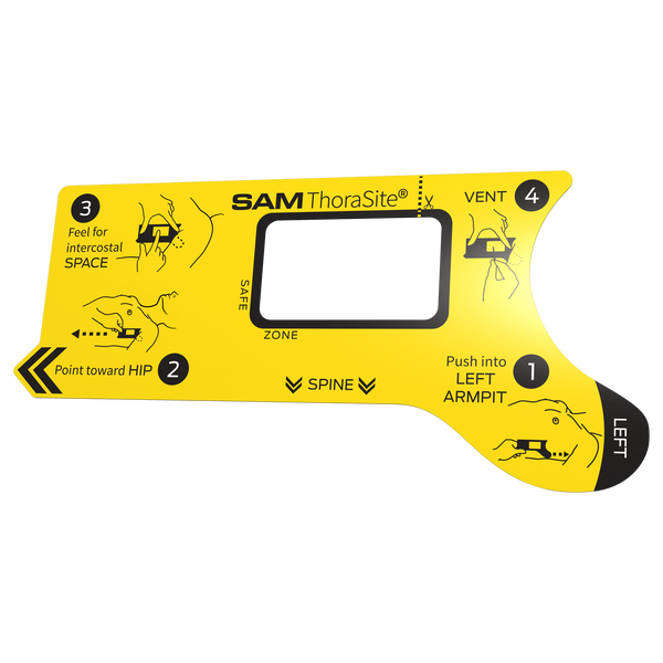 SAM Medical ThoraSite landmark guide left side Safe Zone Window - Pacific Biomedical