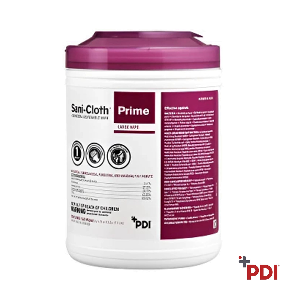 PDI Sani-Cloth Prime Germicidal Wipes, Large 12/Case 