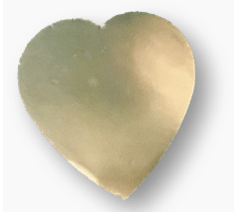 Foam with Acrylic Probe Cover, Gold, Heart (1 1/4&quot;) - Pacific Biomedical