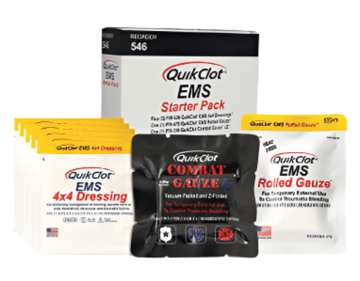 Hemostatic Dressing Kit Quik Clot EMS Starter Pack - Pacific Biomedical