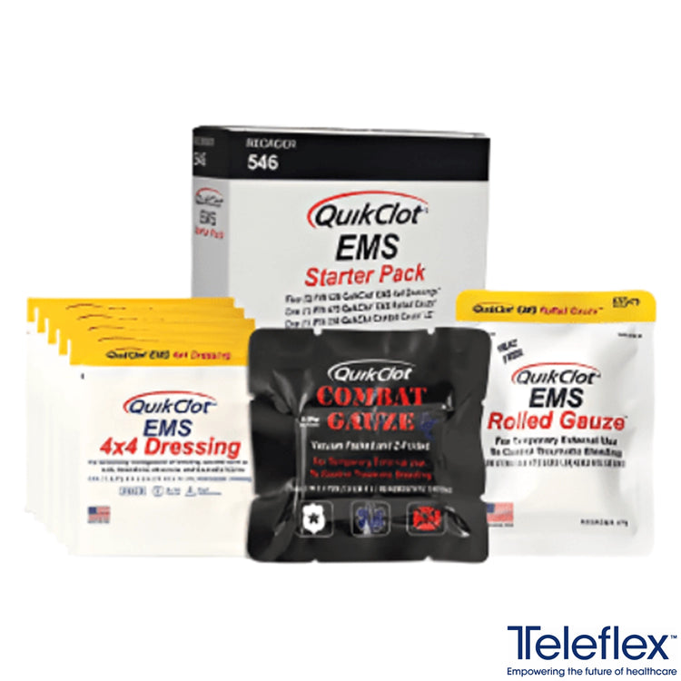 Hemostatic Dressing Kit Quik Clot EMS Starter Pack
