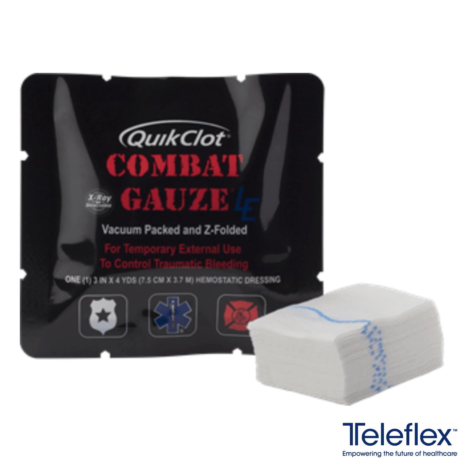 QuikClot Combat Gauze LE, 3in. x 4 yards 
