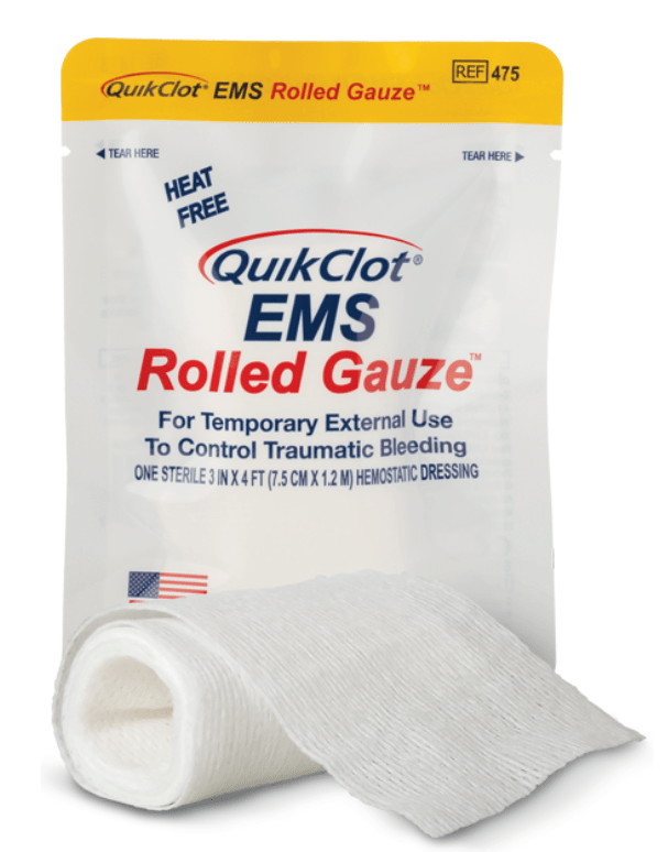 QuikClot EMS Rolled Gauze, 50-cs - Pacific Biomedical