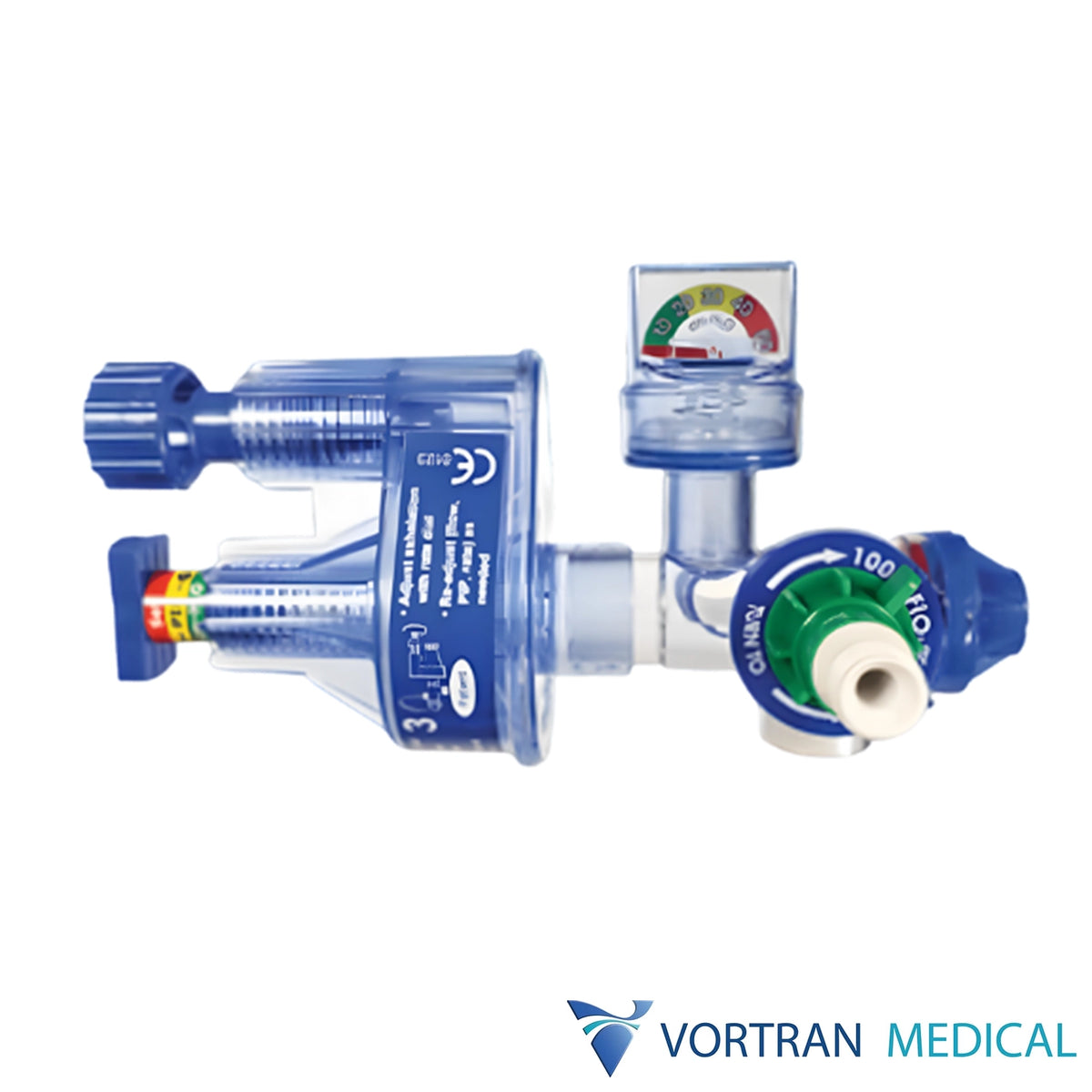 Vent O2 Device GO2VENT® (50% or 100% FiO2 entrainment) Manometer & O2 Tubing